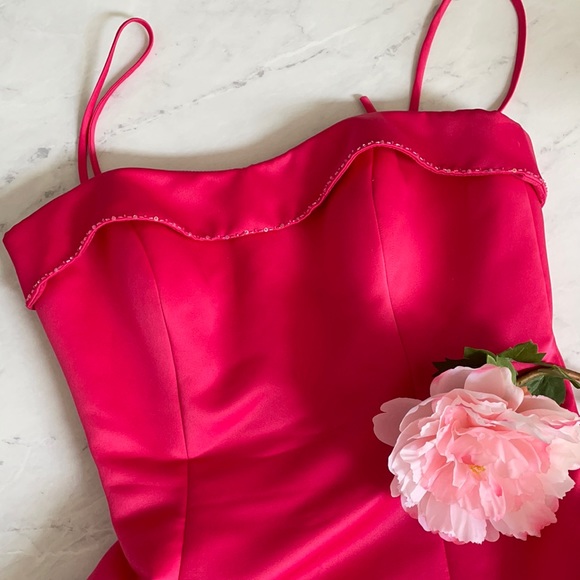Hot Pink cinderella Prom Dress size 6 - Picture 1 of 15